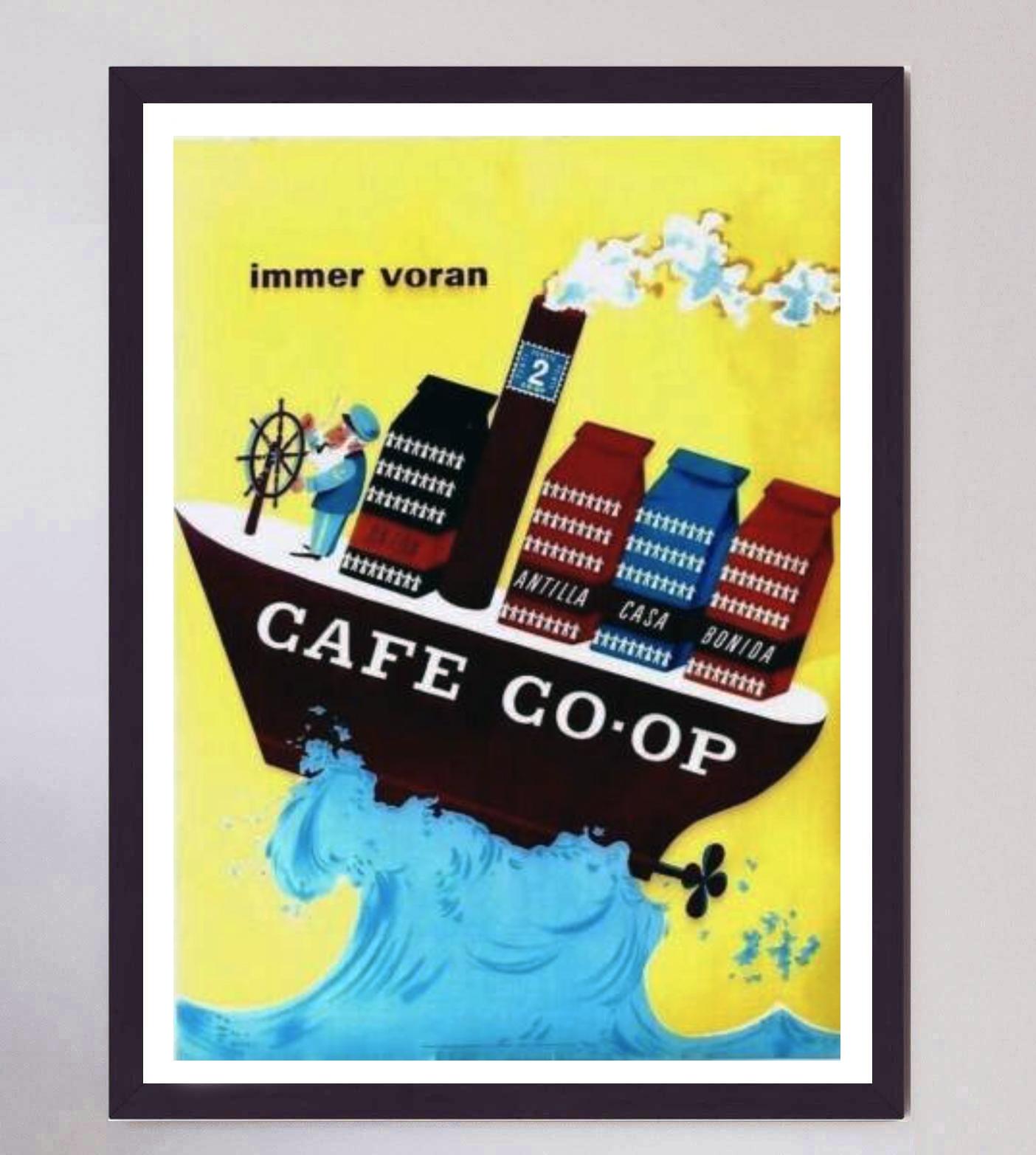 Mid-20th Century 1953 Cafe Co-Op Original Vintage Poster For Sale