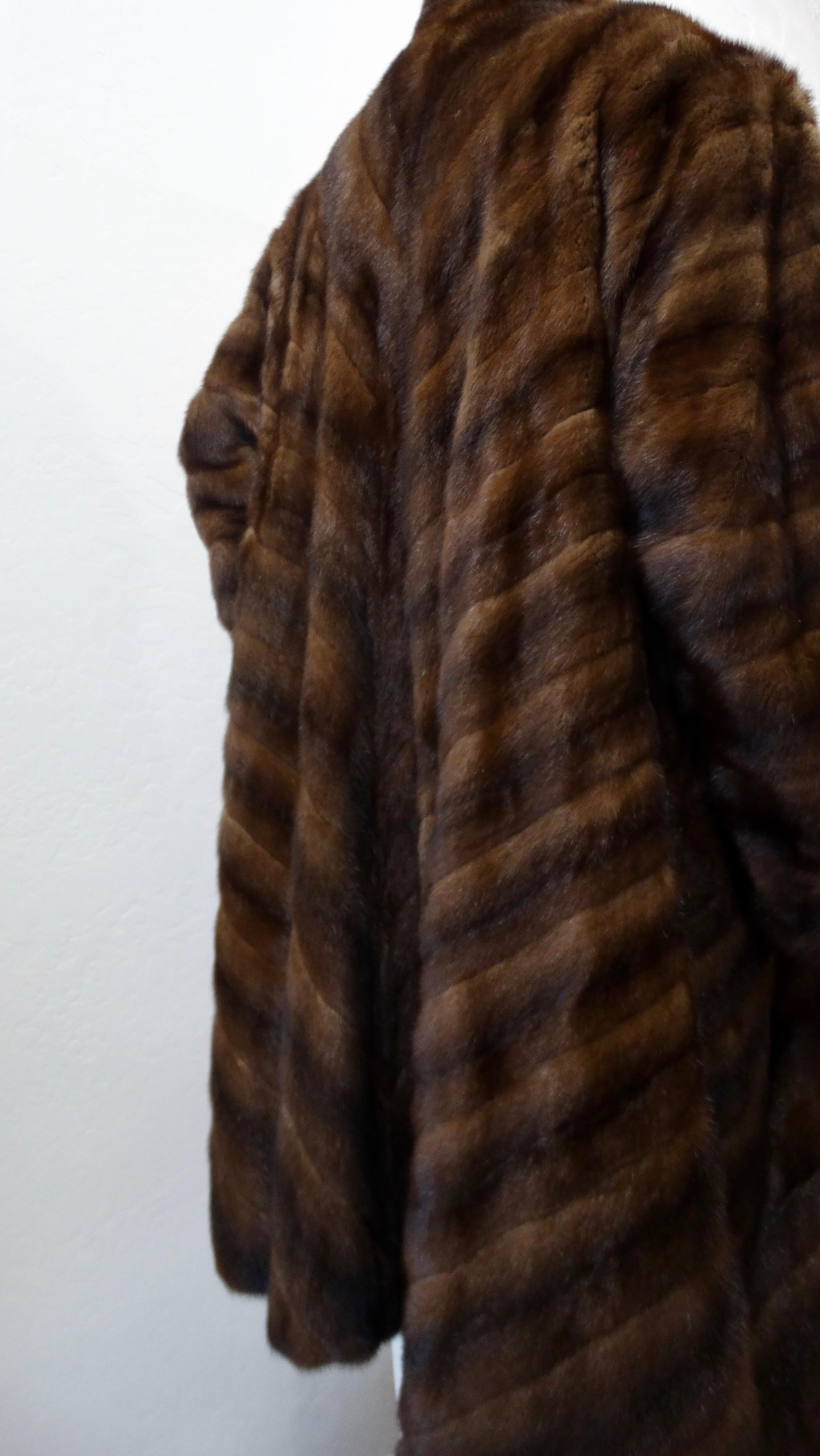 Christian Dior 1973 Manteau bicolore en fourrure de vison 4