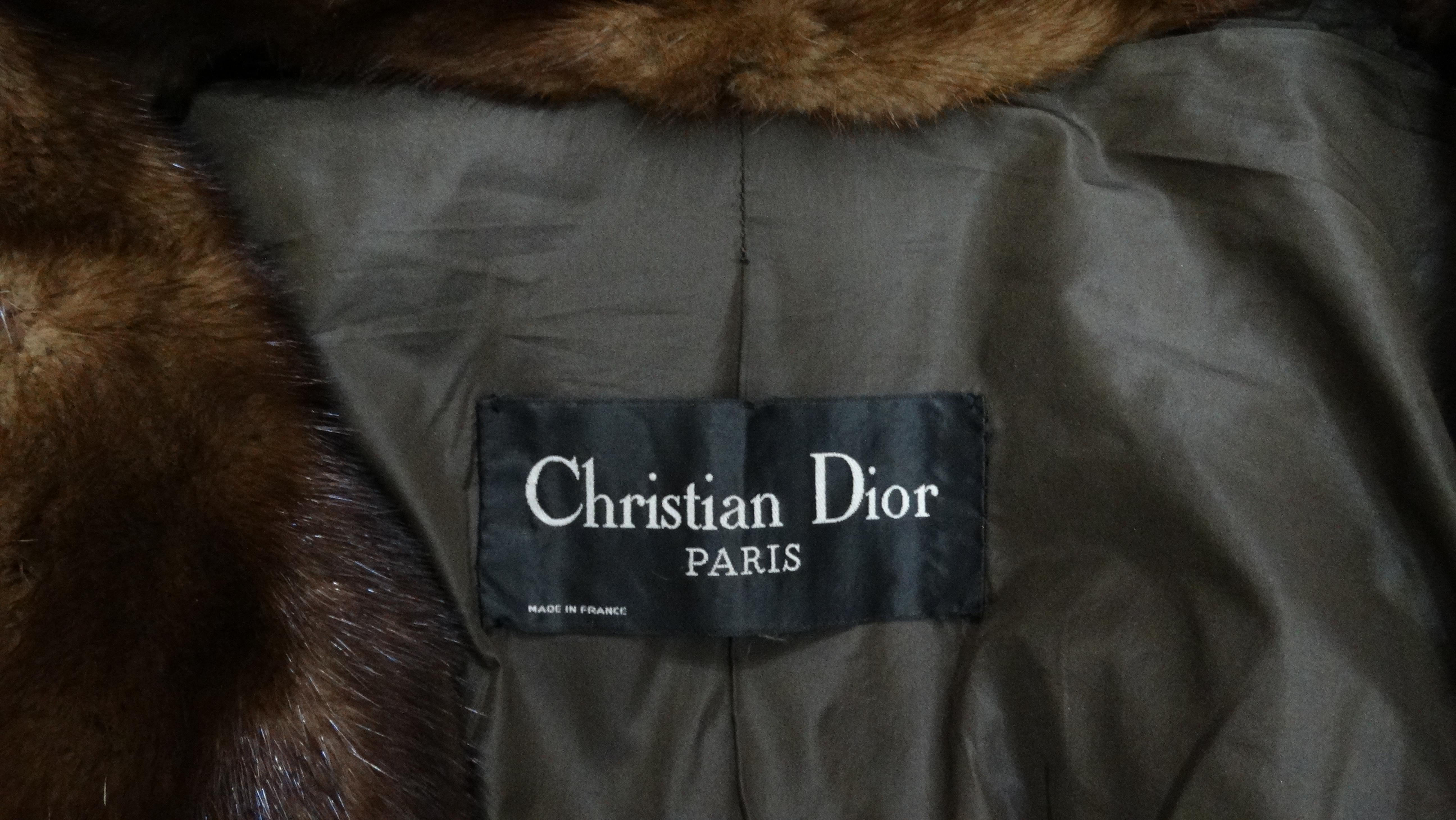 Women's or Men's Christian Dior 1973 Two-Tone Mink Fur Coat 