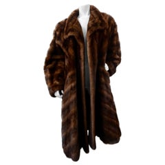 Retro Christian Dior 1973 Two-Tone Mink Fur Coat 