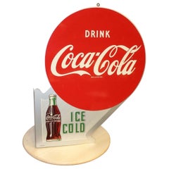 1953 Coca-Cola Vintage Metal Flange Sign