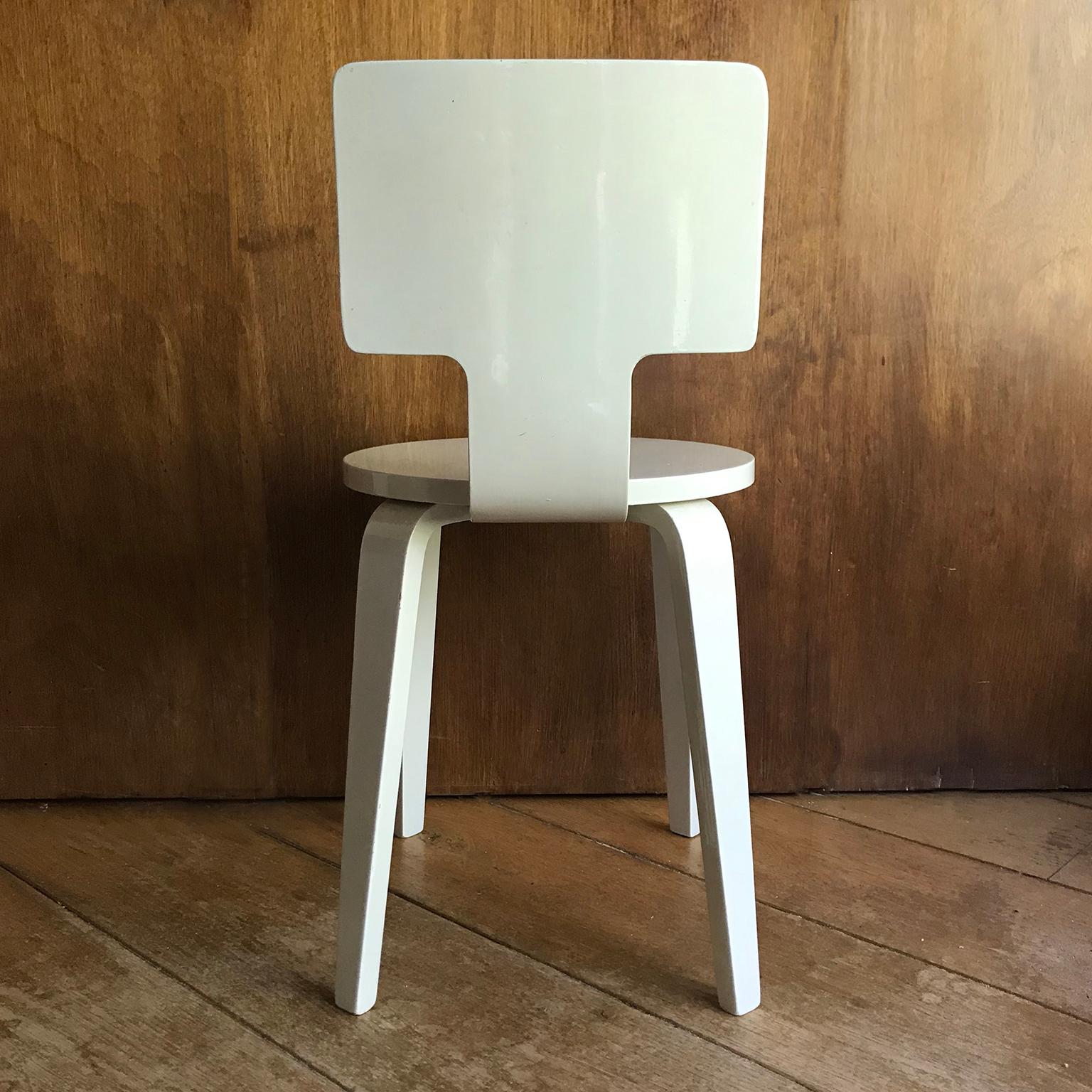 Dutch 1953, Cor Alons, by Den Boer Gouda, NL Wooden Side Chair or Dining Chair For Sale
