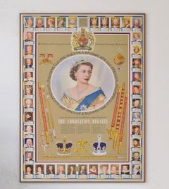 1953 Coronation of Queen Elizabeth II Original Vintage Poster