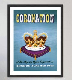 1953 Coronation of Queen Elizabeth II Original Vintage Poster