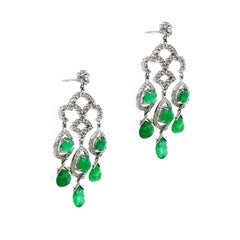 19.53 cts of Emerald Chandelier earrings