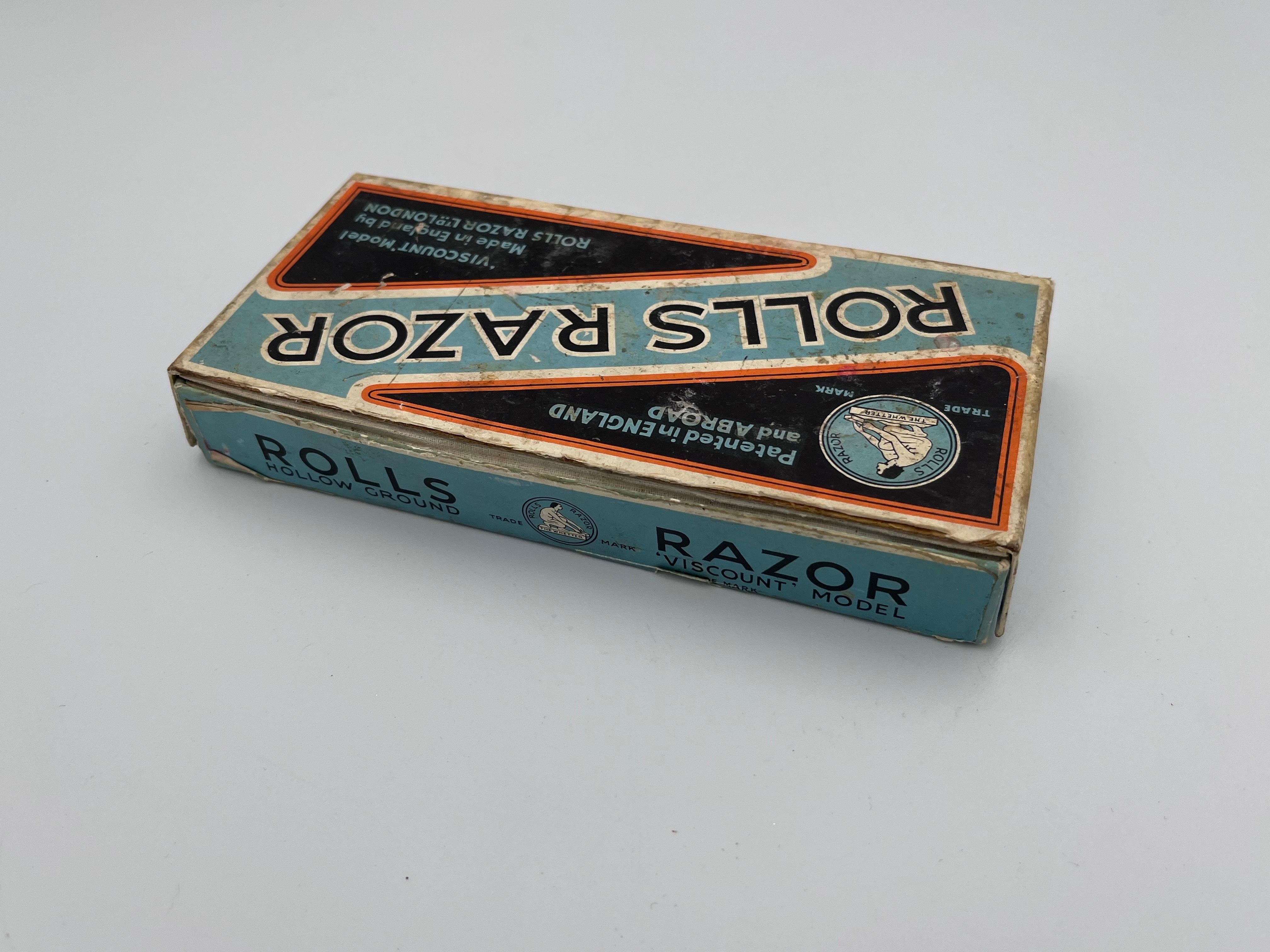 1953 England Rolls Razor Viscount Model in Original Box with Paperwork For Sale 1