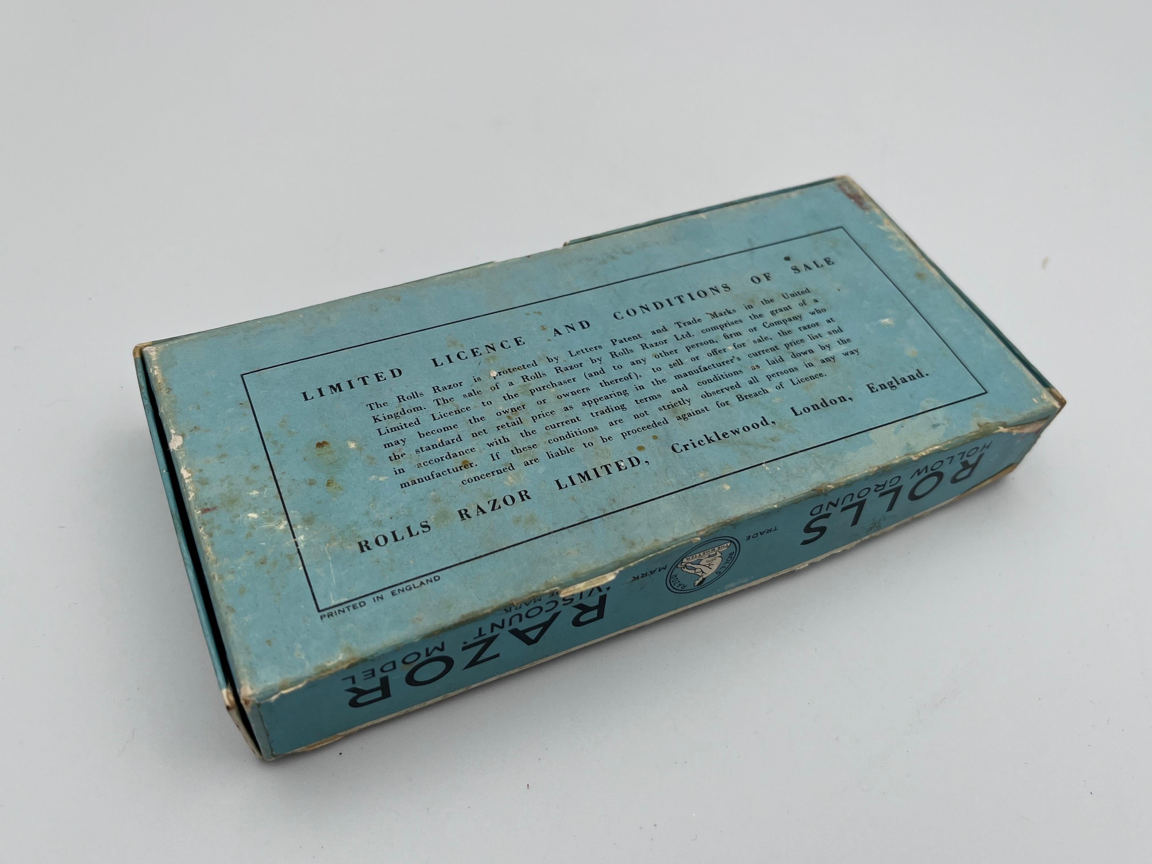 1953 England Rolls Razor Viscount Model in Original Box with Paperwork For Sale 2