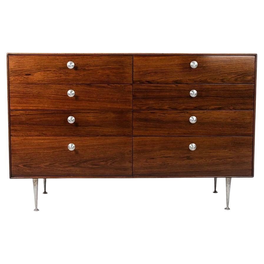 1953 George Nelson Herman Miller Thin Edge Series 5221 Rosewood Dresser Cabinet For Sale