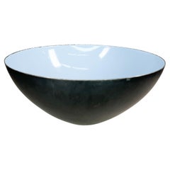 1953 Herbert Krenchel Krenit Bowl Modern Black & Blue Enamel Steel MoMA