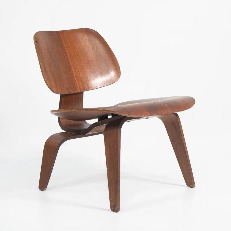 Mid-20th Century 1953 Herman Miller Eames LCW Lounge Chair in Walnut w/ Provenance For Sale