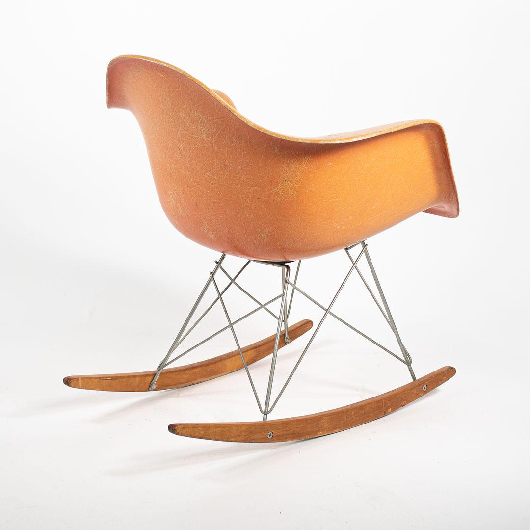 Metal 1953 Herman Miller Eames RAR Rocking Fiberglass Arm Chair w/ Shock Mounts For Sale