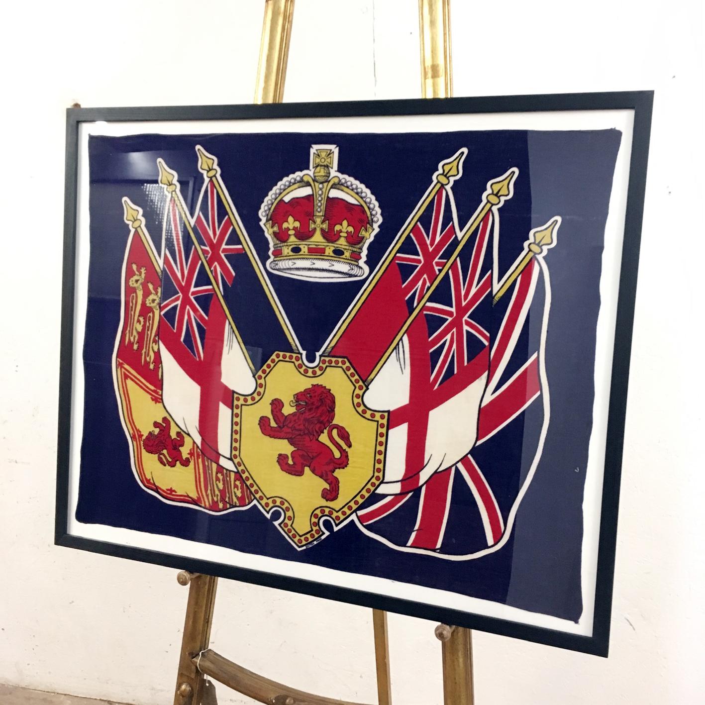 Cotton King George VI Coronation Framed Flag 1937