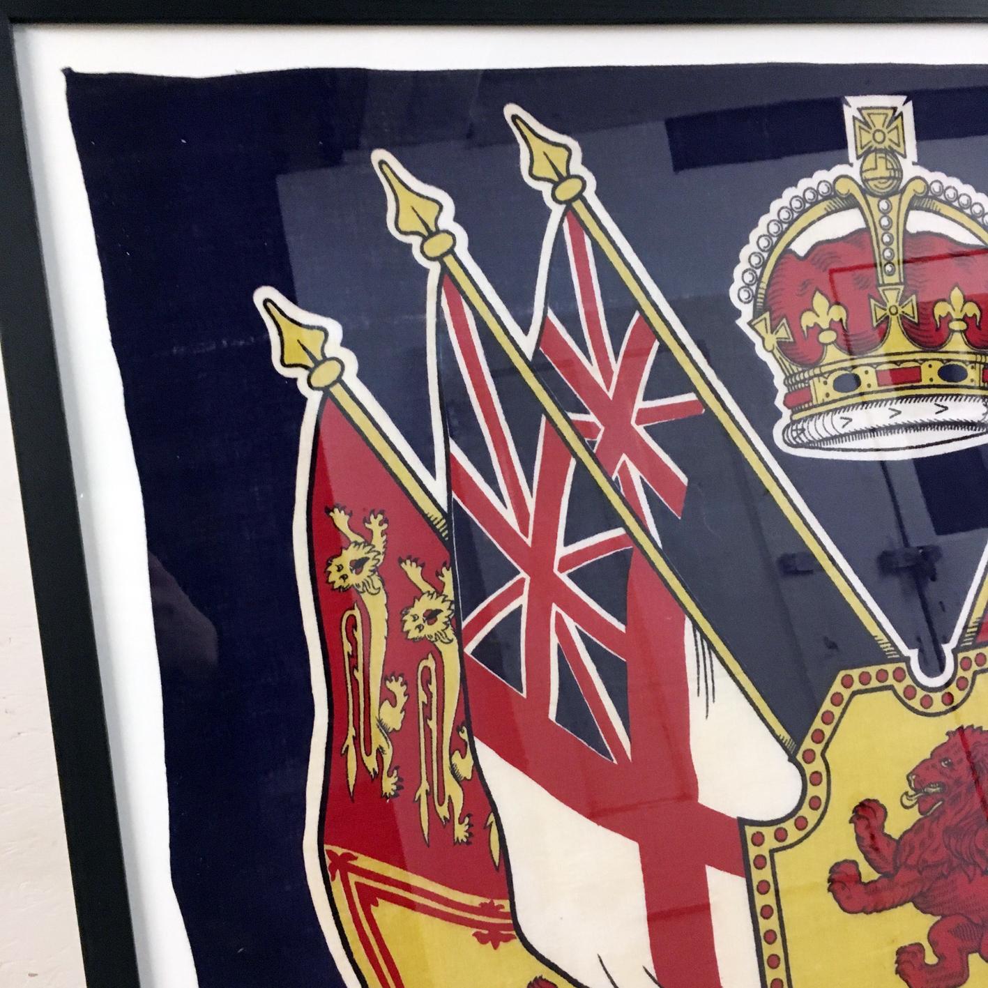 Georgian King George VI Coronation Framed Flag 1937