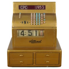 1953 NCR Caja Registradora Nacional Reloj Eléctrico Agradecimiento al Empleado