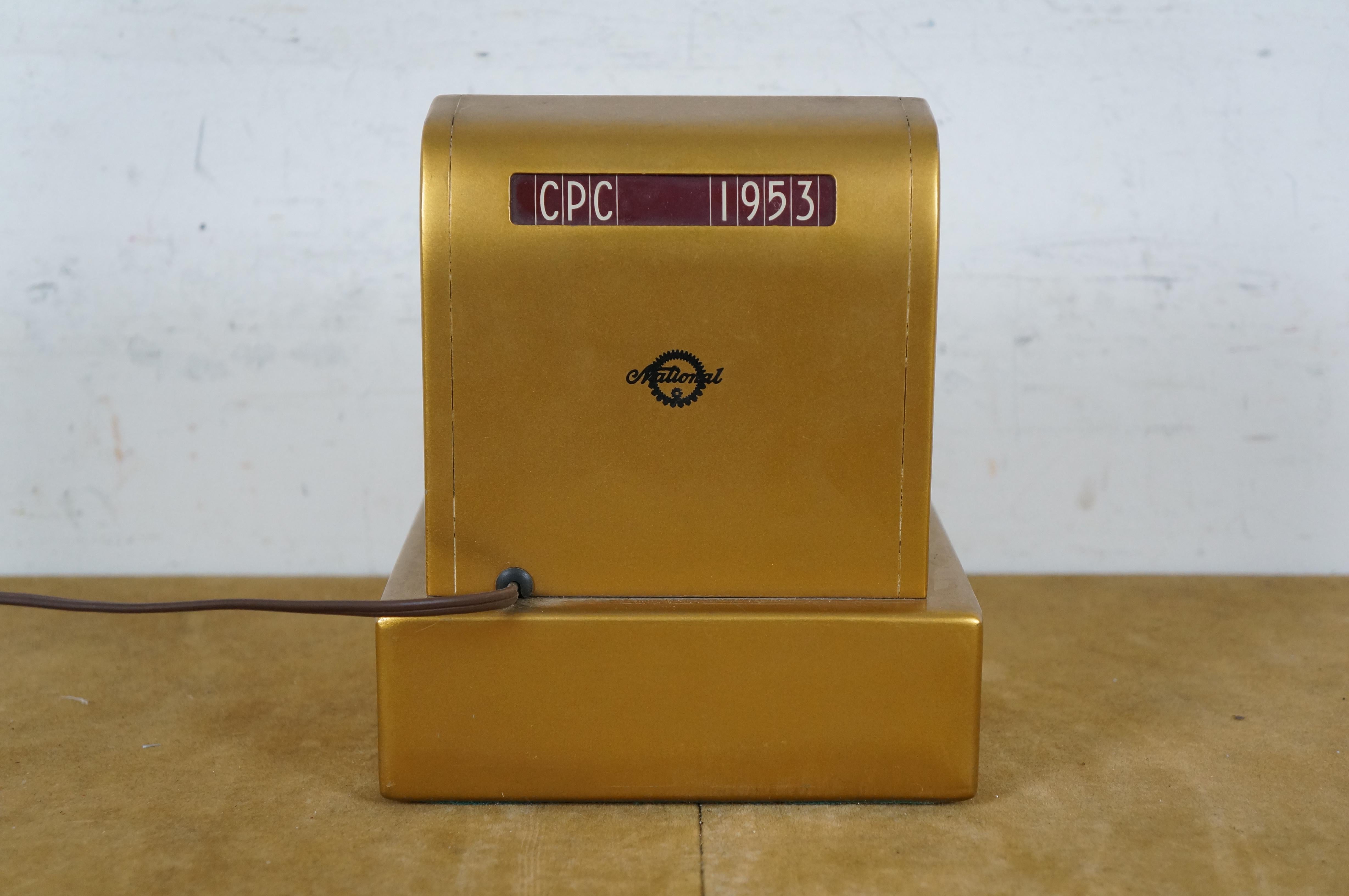 1953 NCR National Cash Register Clock Electric Employee Appreciation Bon état - En vente à Dayton, OH
