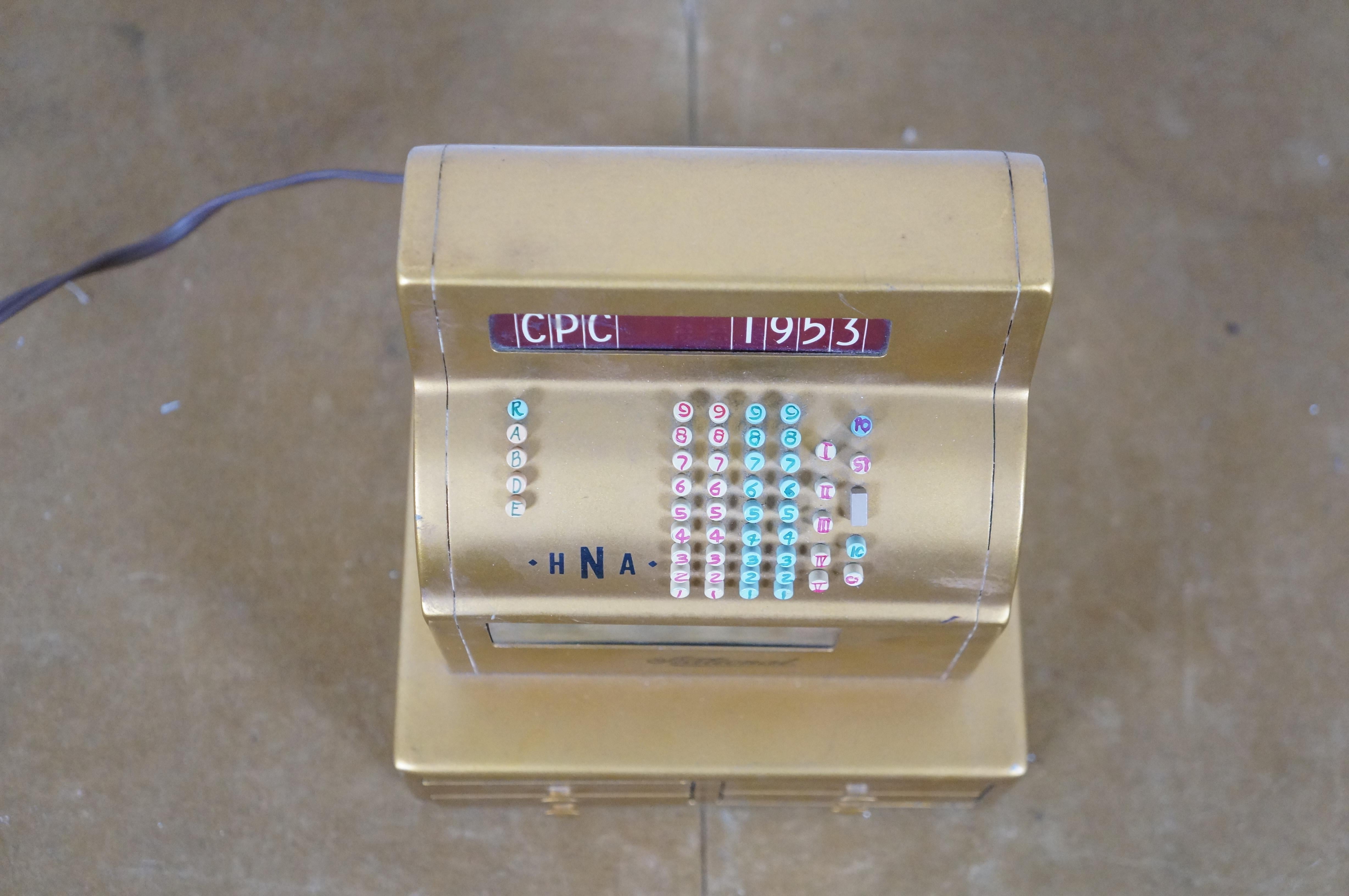 20ième siècle 1953 NCR National Cash Register Clock Electric Employee Appreciation en vente