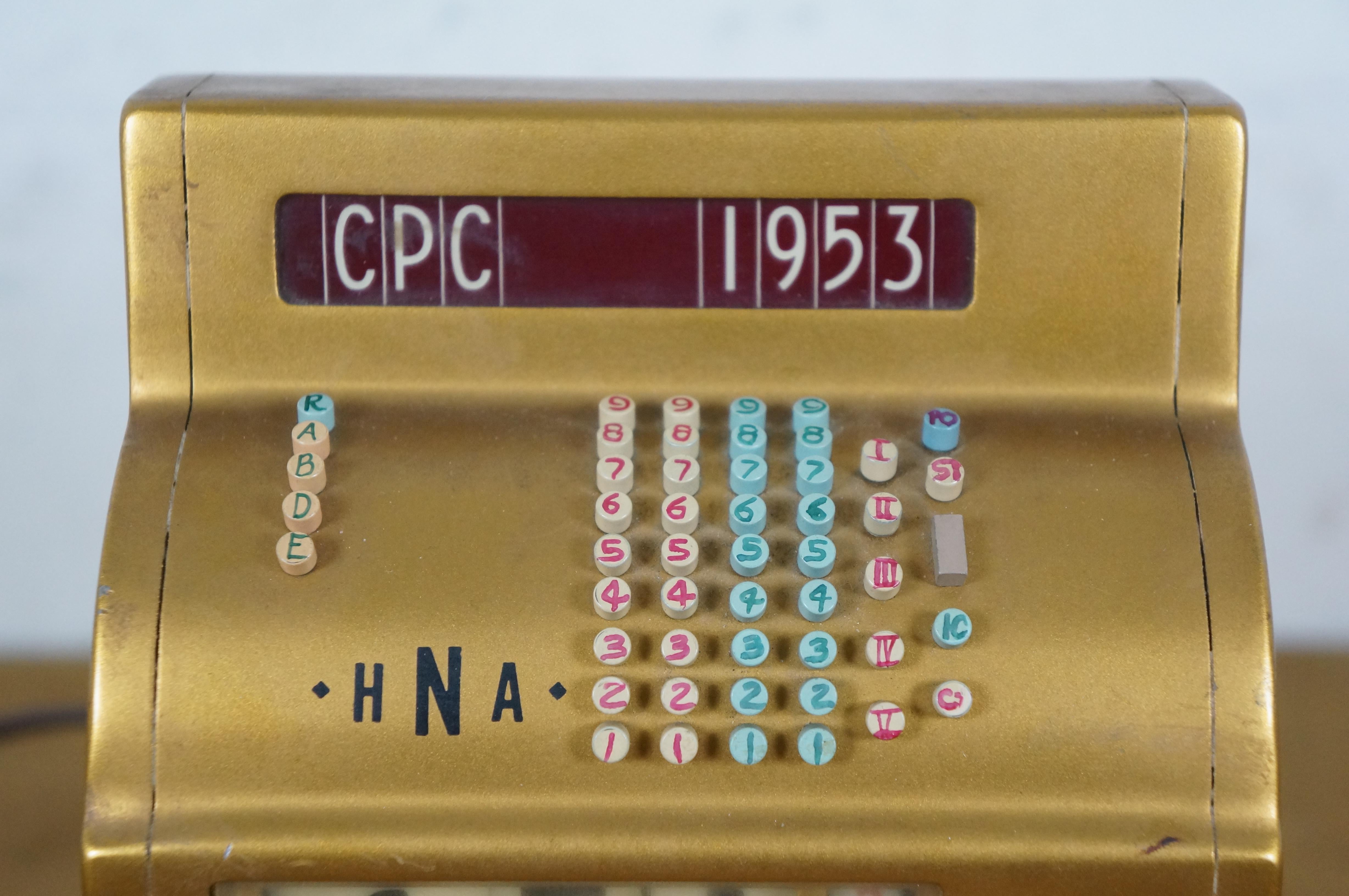 Métal 1953 NCR National Cash Register Clock Electric Employee Appreciation en vente