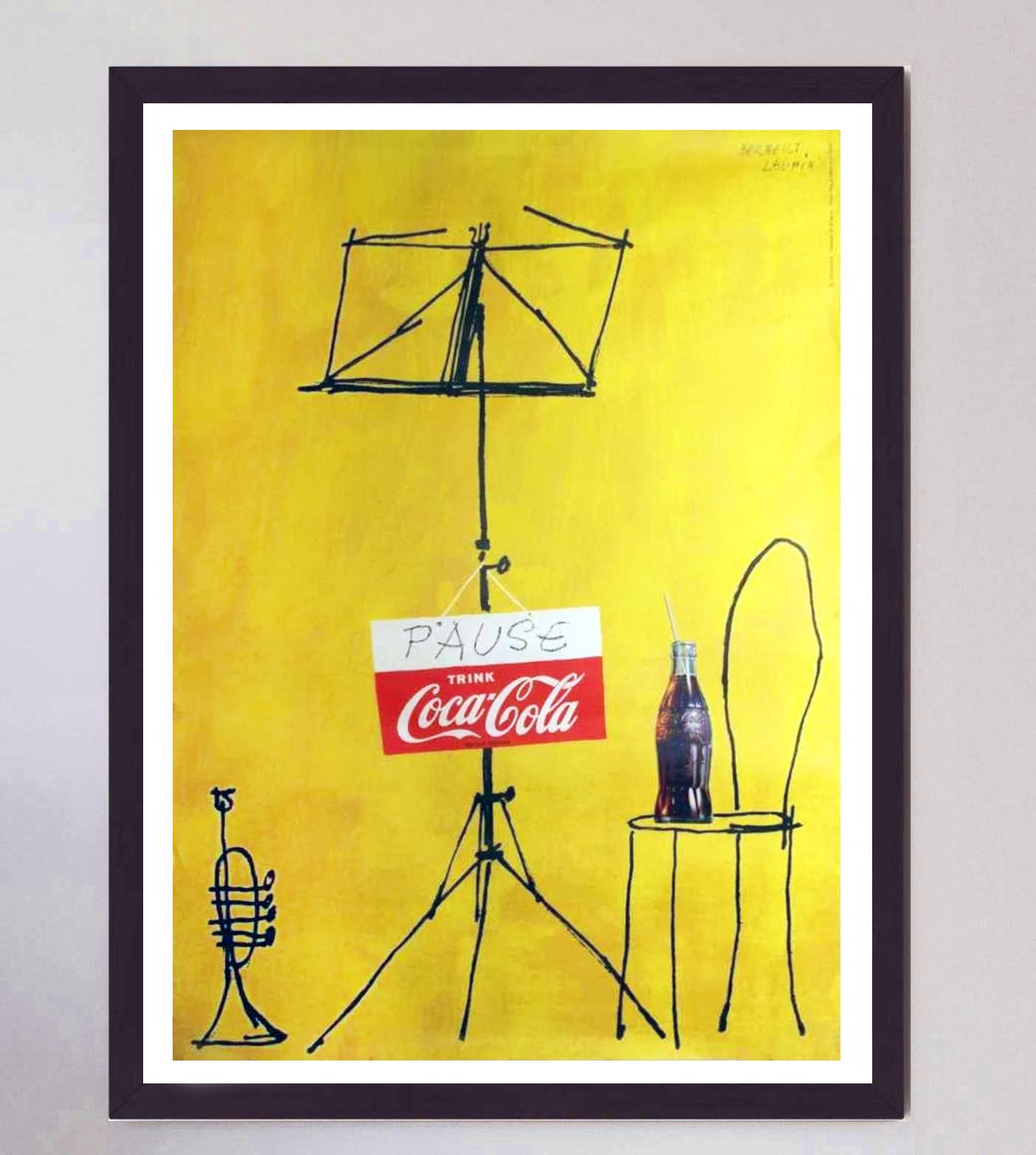 Mid-Century Modern 1953 Pause - Drink Coca-Cola - Herbert Leupin Original Vintage Poster