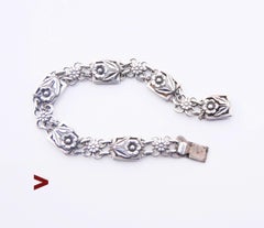 1953 Retro Bracelet solid 835 Silver / 18 cm / 21 gr
