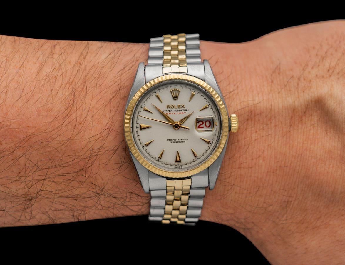 1953 Rolex Datejust Big Bubbleback Vintage Mens 