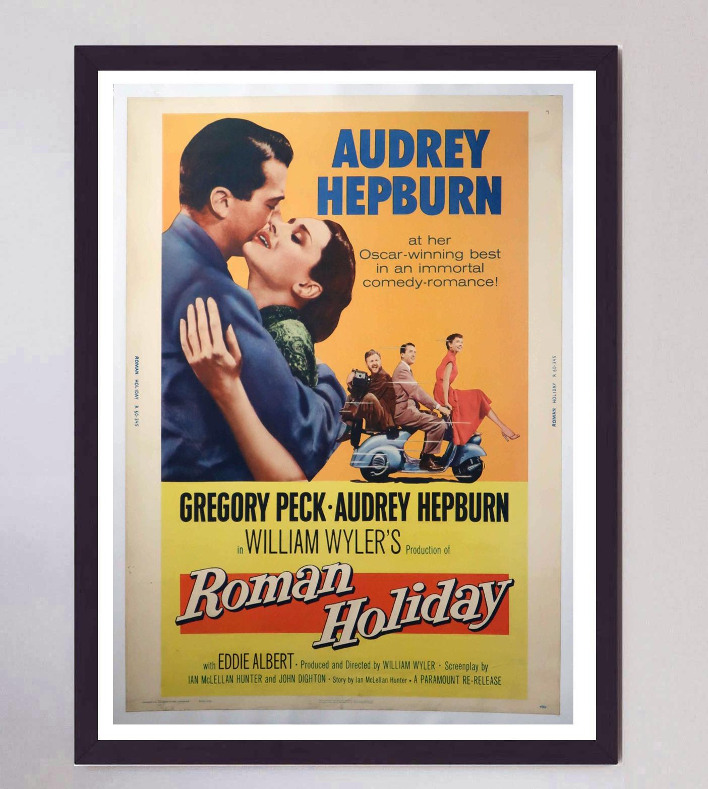 Mid-20th Century 1953 Roman Holiday Original Vintage Poster For Sale