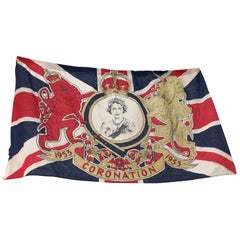 Vintage Queen Elizabeth ll 1953 Royal Coronation Flag Bunting 13.5 Metres