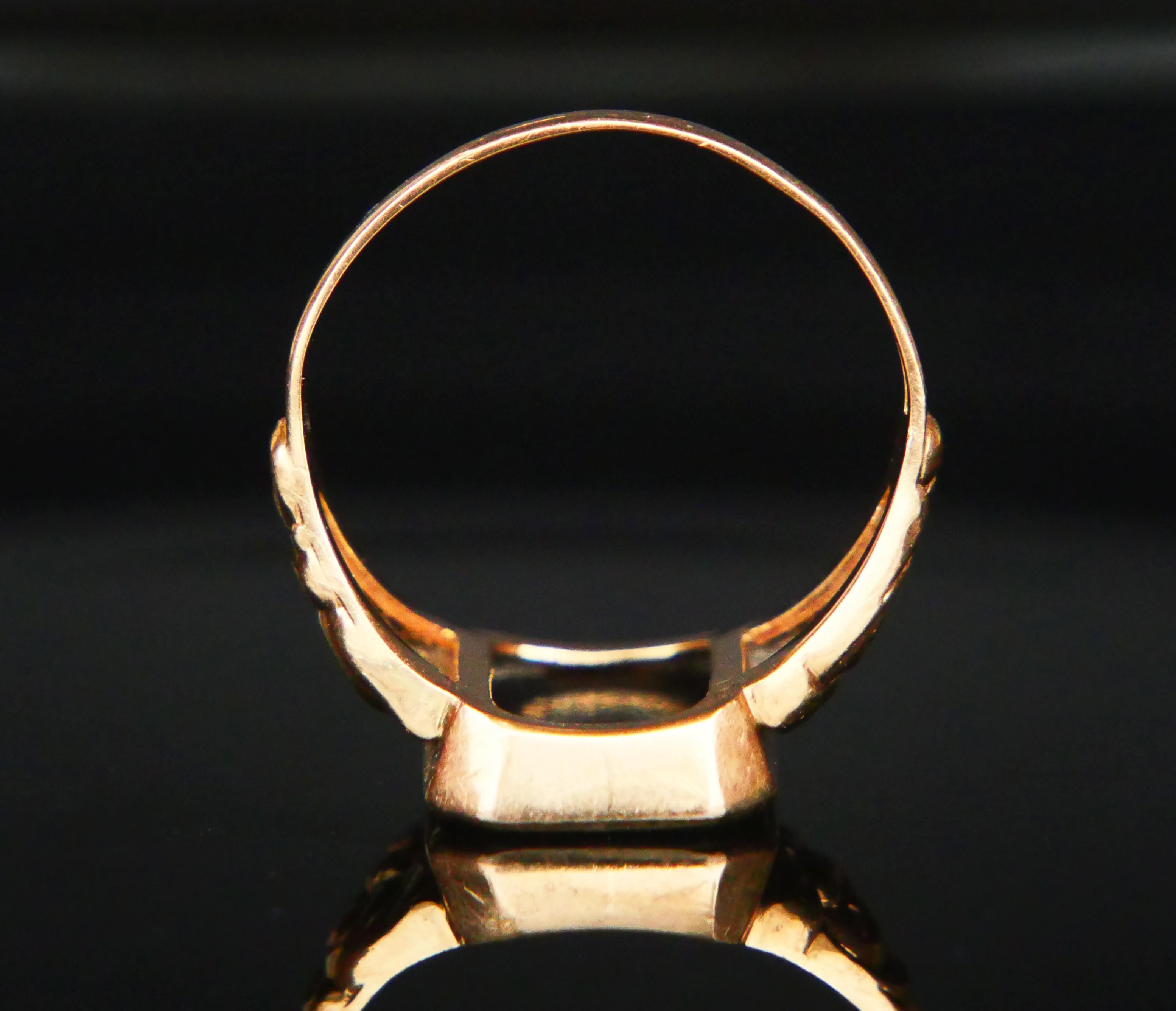Quadrato 1953 Anello Signet Uomo 4,5ct Onice naturale in oro massiccio 18K Ø 10,5 US / 5 gr in vendita