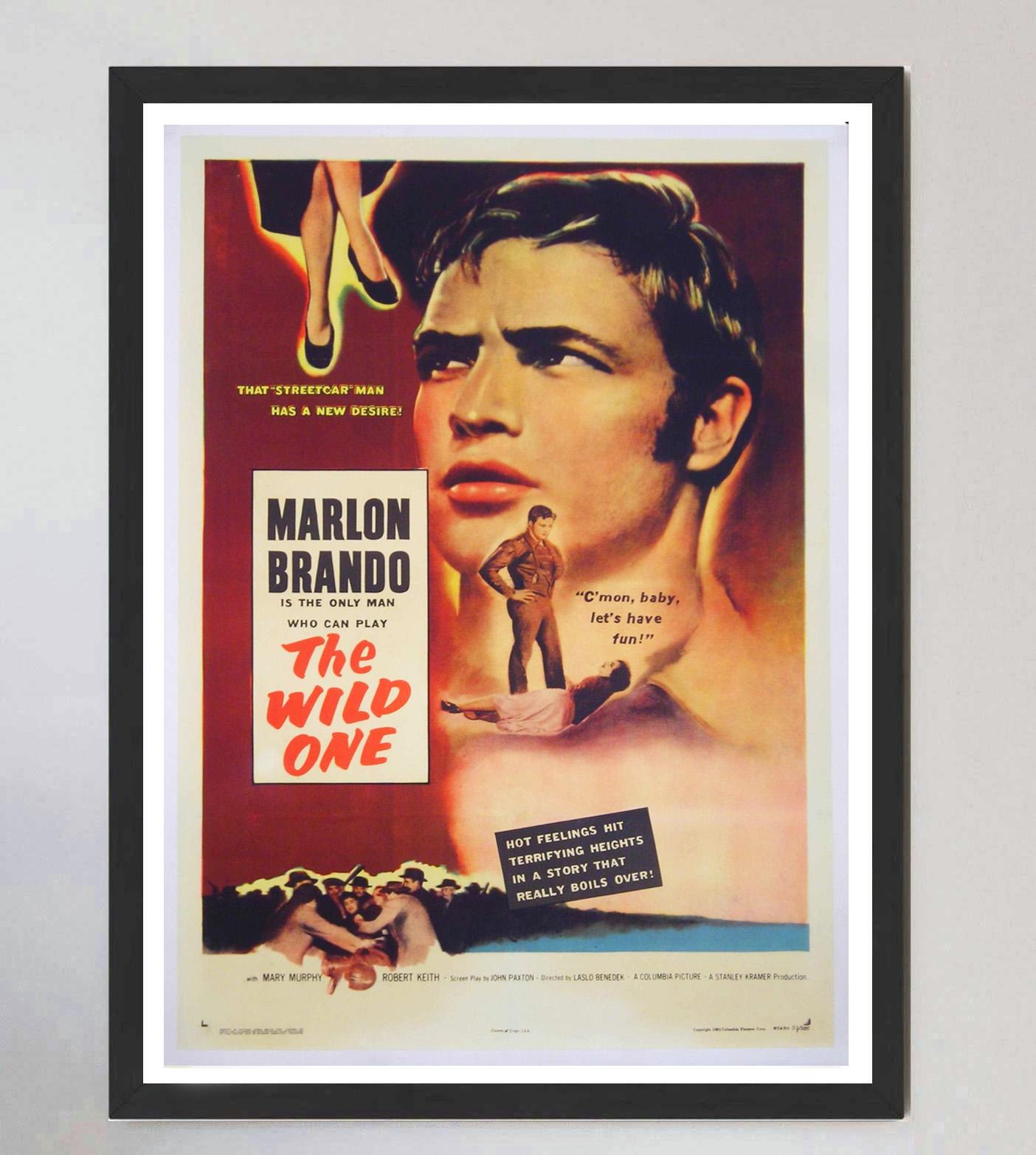 Mid-20th Century 1953 The Wild One Original Vintage Poster For Sale