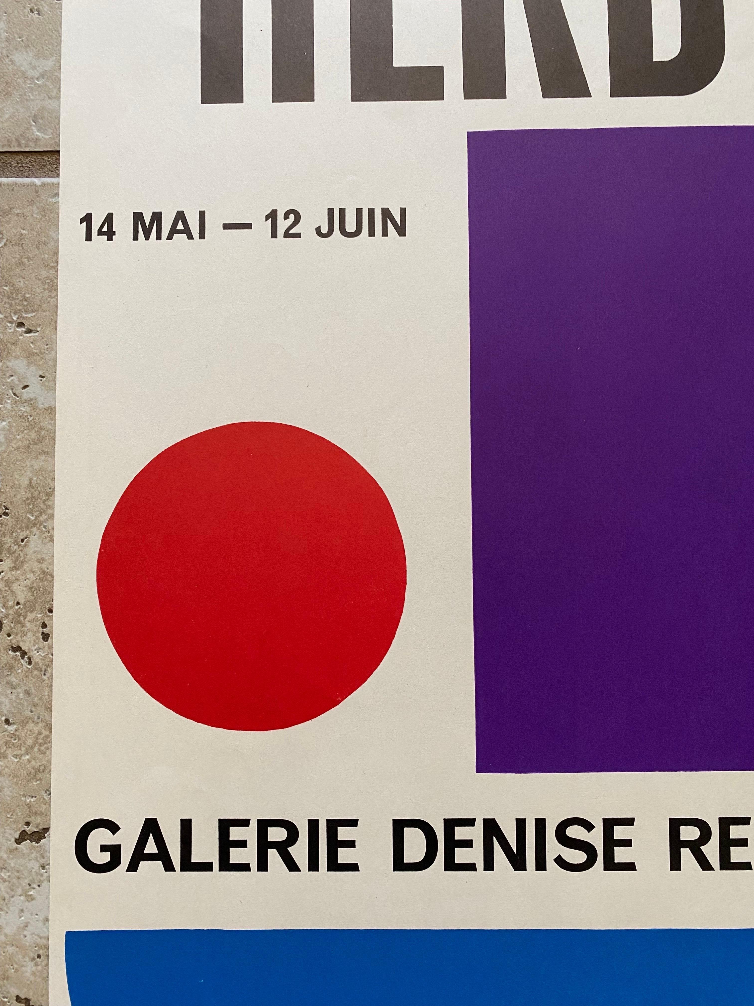 French 1954 Auguste Herbin Exhibition Print For Galerie Denise Rene, Paris  For Sale