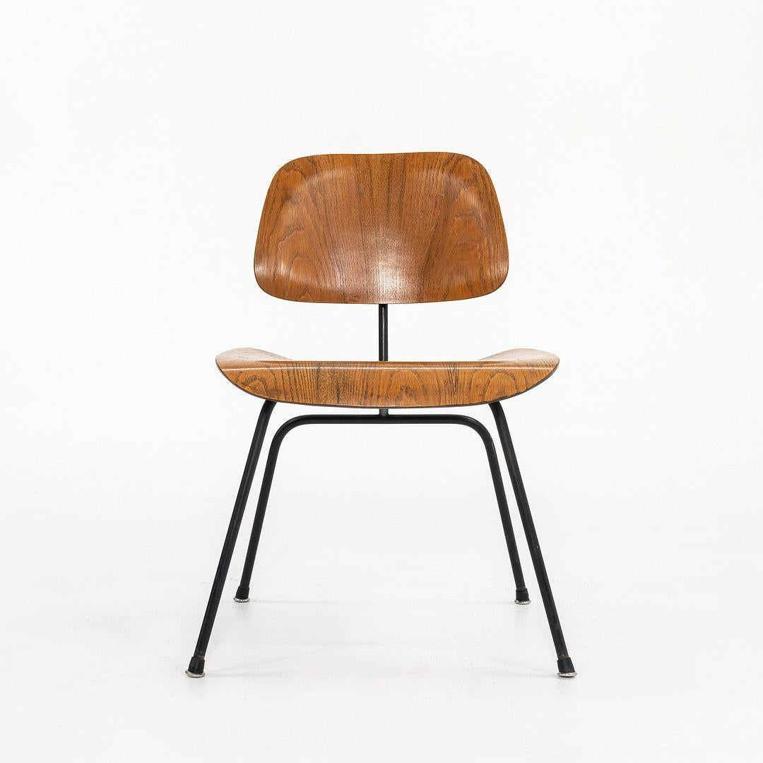 1954 Charles and Ray Eames für Herman Miller DCM Chair in Calico Ash (Stahl) im Angebot