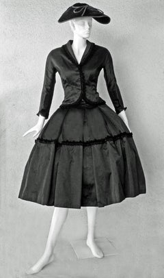 1954 Christian Dior Haute Couture 'Mughetto' abito da sera in raso