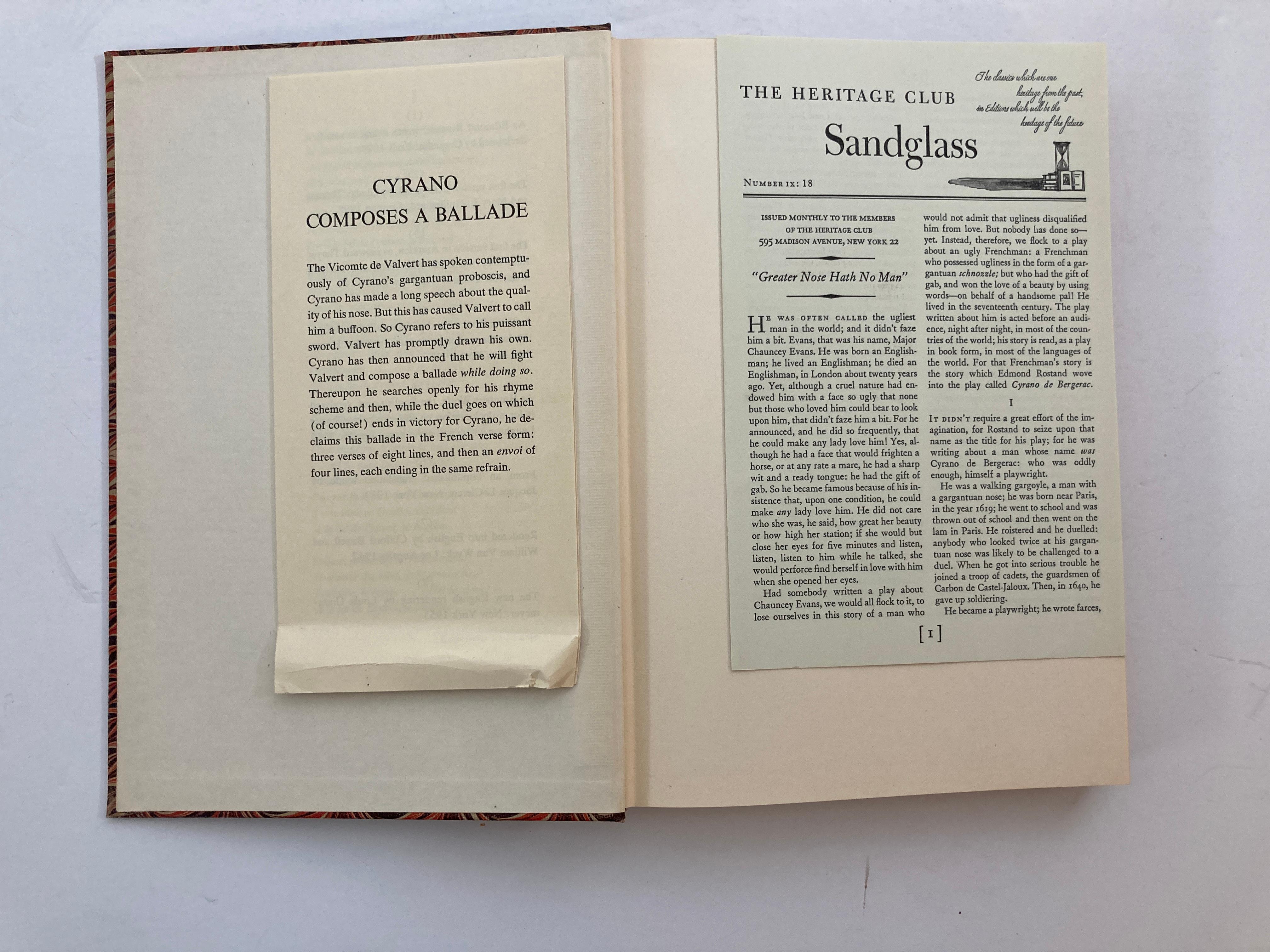 1954 Cyrano De Bergerac by Edmond Rostand Hardcover Book 4