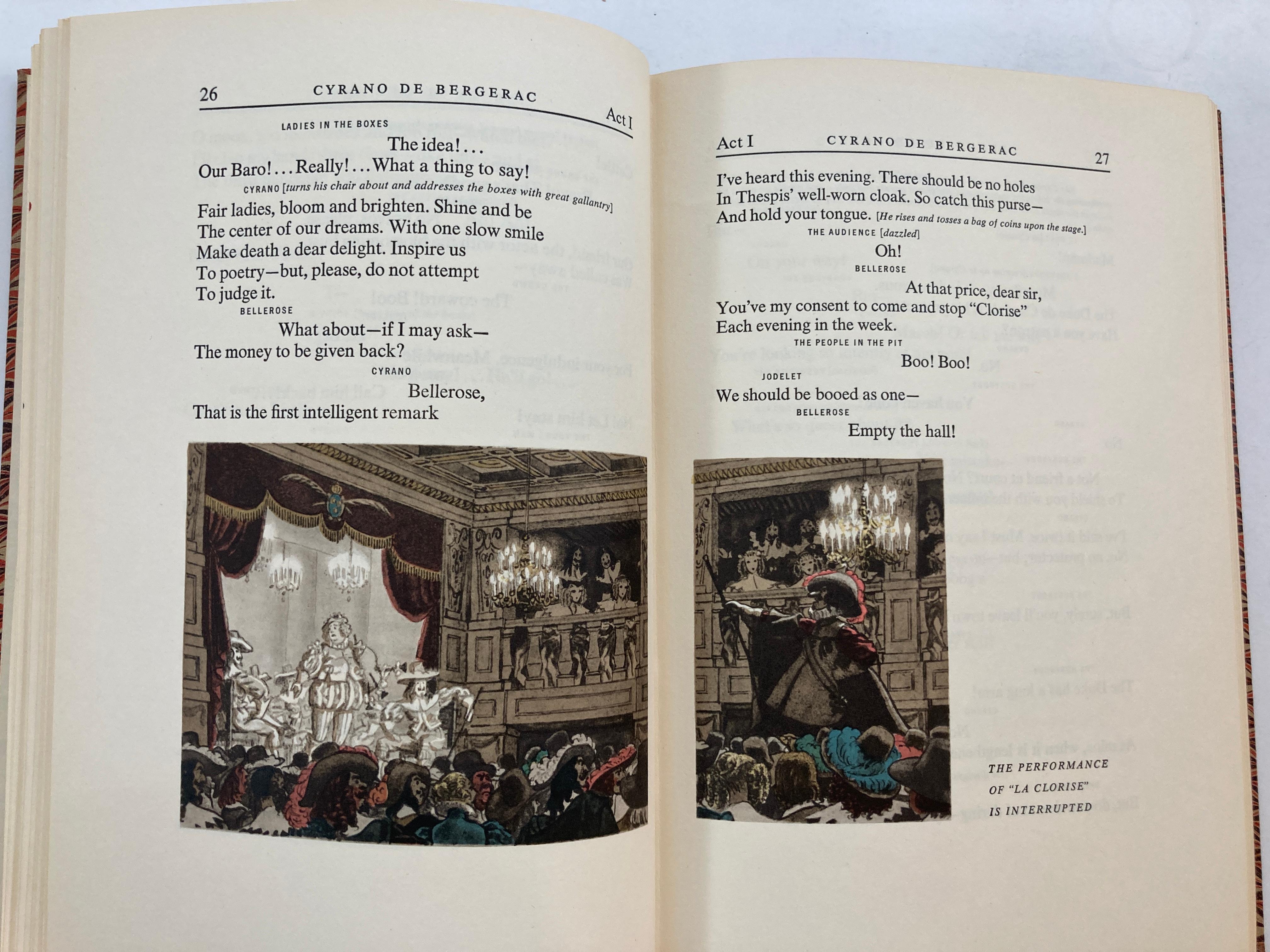 20th Century 1954 Cyrano De Bergerac by Edmond Rostand Hardcover Book