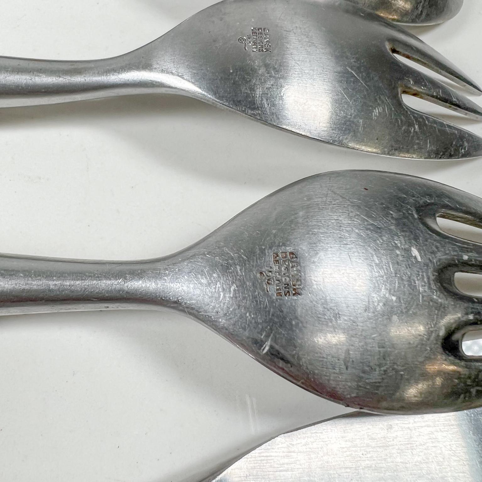 1954 Dansk Designs Flatware Place Setting Teak & Stainless by Jens Quistgaard 6