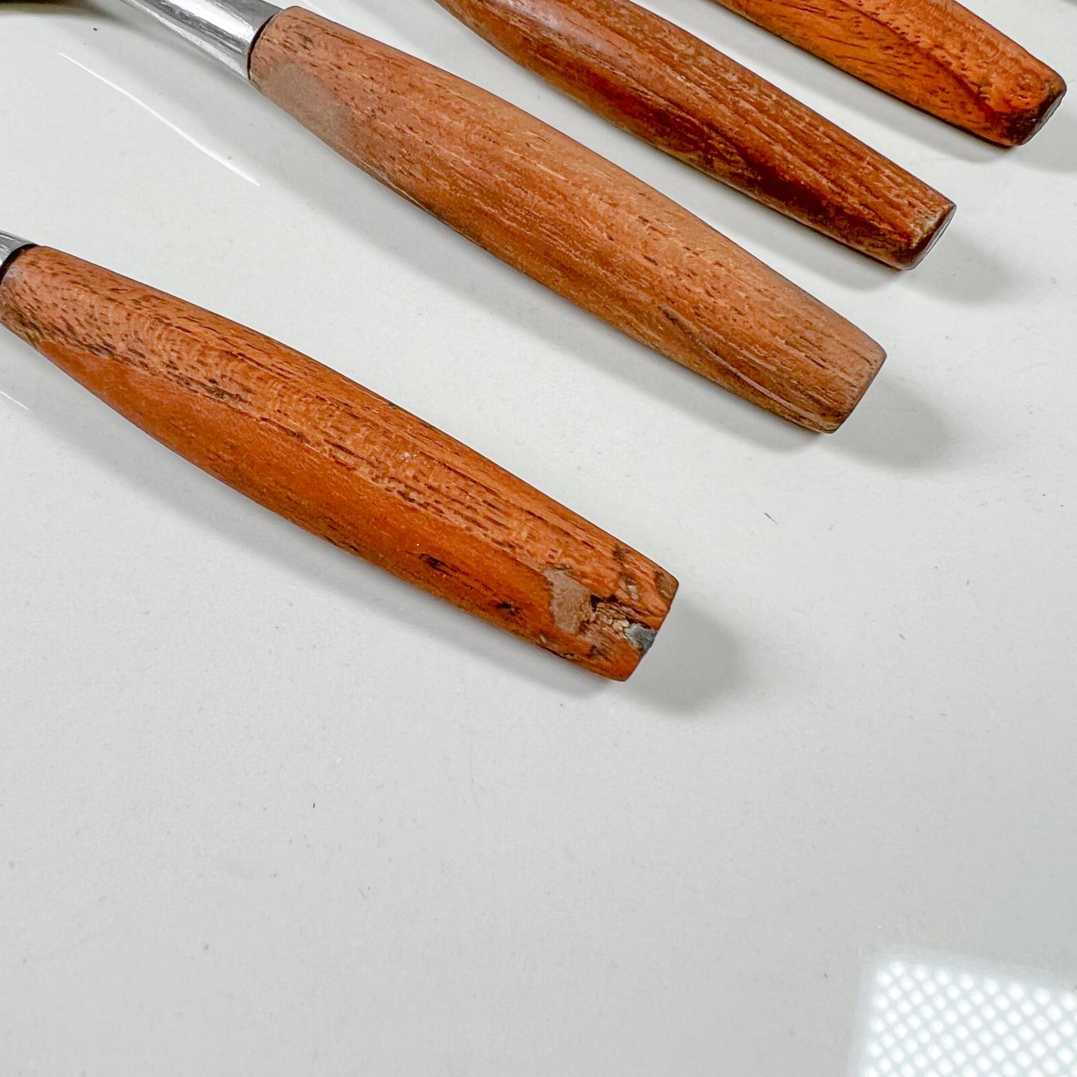1954 Dansk Designs Flatware Place Setting Teak & Stainless by Jens Quistgaard In Good Condition In Chula Vista, CA