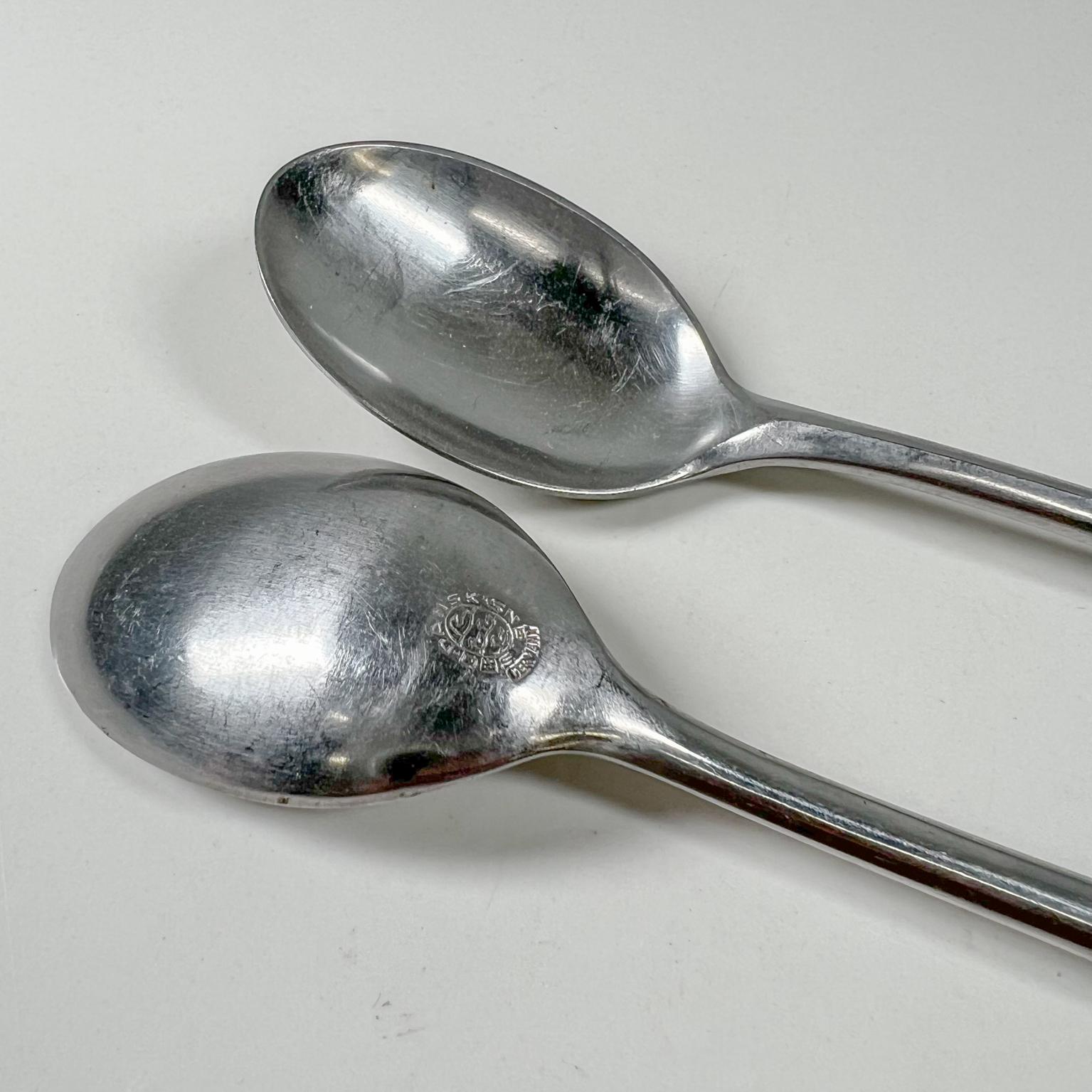 1954 Dansk Long Cocktail Spoons Fjord Teak and Stainless Jens Quistgaard 2