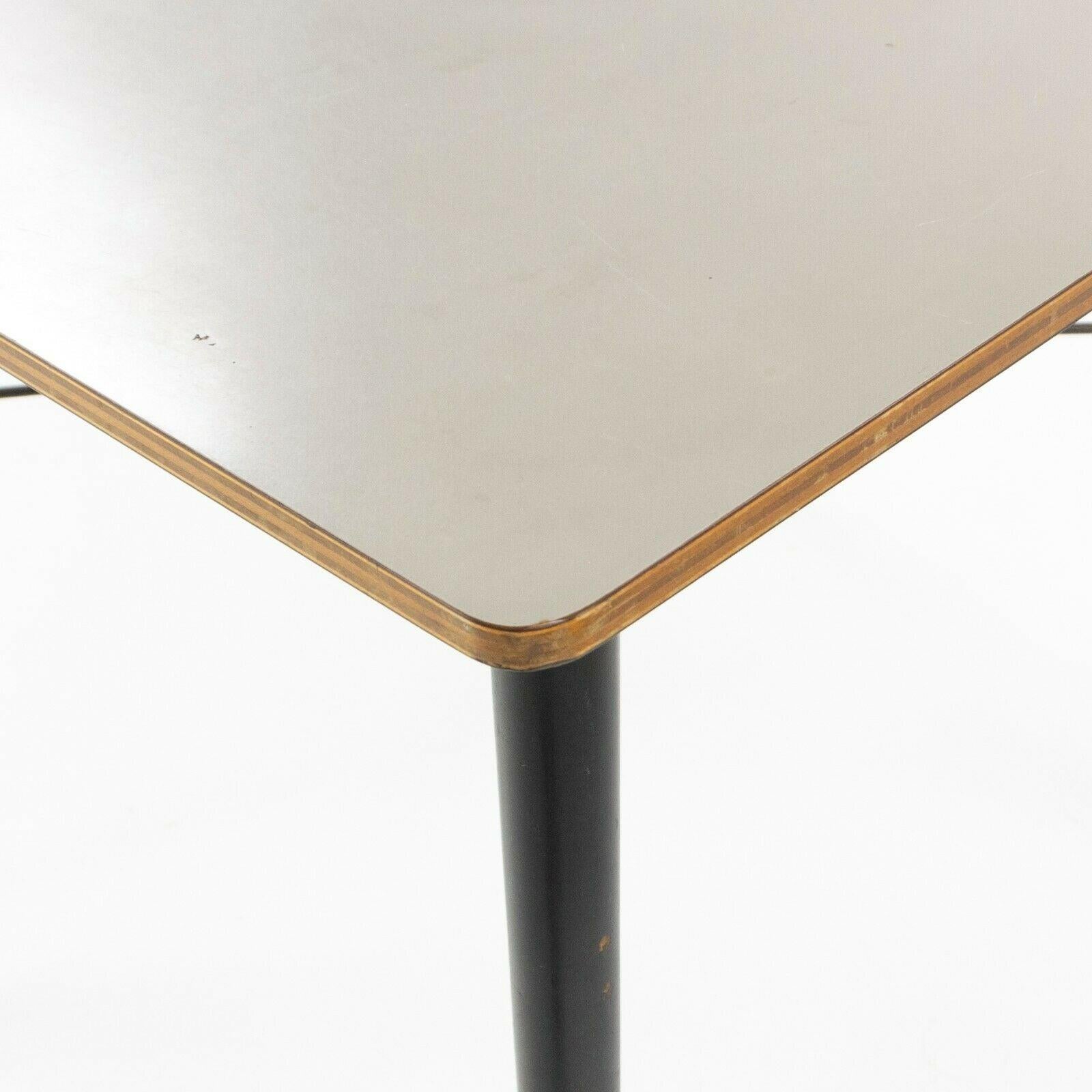1954 Eames Herman Miller DTW 4 Dining Table White Laminate Top & Cross Brace For Sale 1