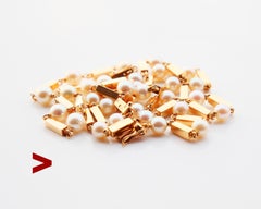 1955 Elsa's Set Necklace Bracelet Pearls solid 18K Gold / 18.2 gr