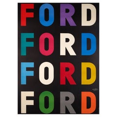 1954 Ford, Herbert Leupin Poster originale d'epoca
