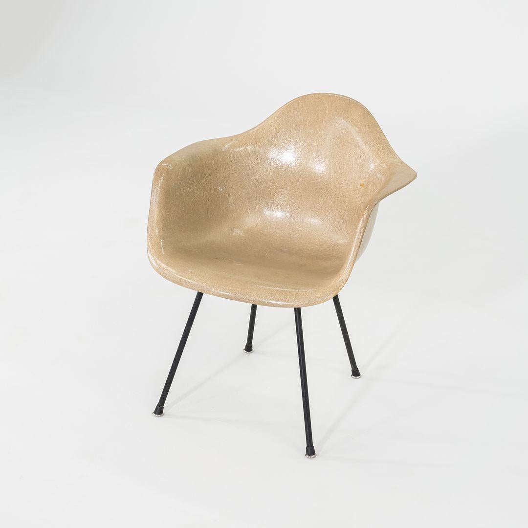 1954 Herman Miller Eames Rope Edge DAX Arm Shell Dining Chair X Base 3 Available en vente 2