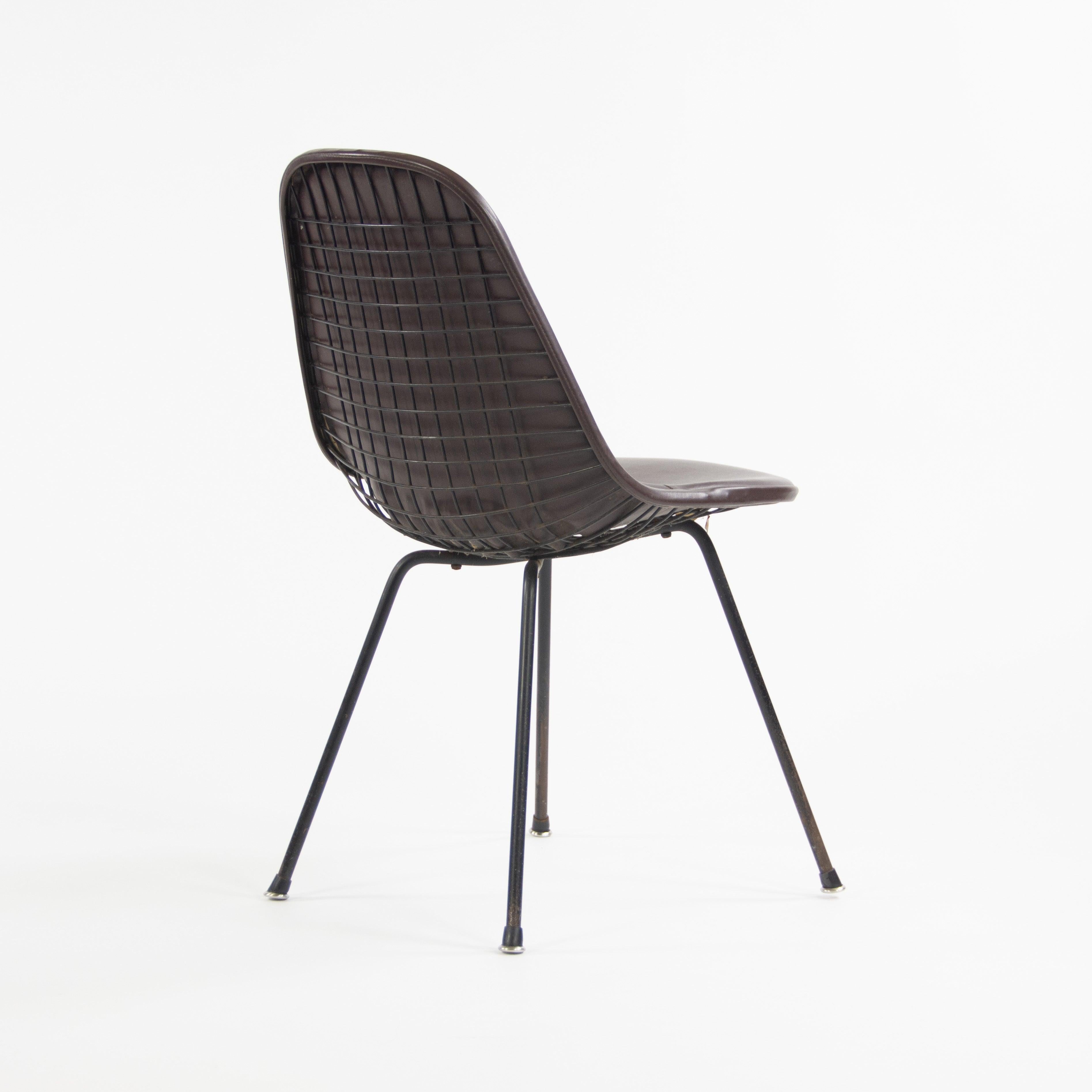 American 1954 Herman Miller Eames Wire Shell Chair X Base DKX-1 Redwood Avenue Label For Sale