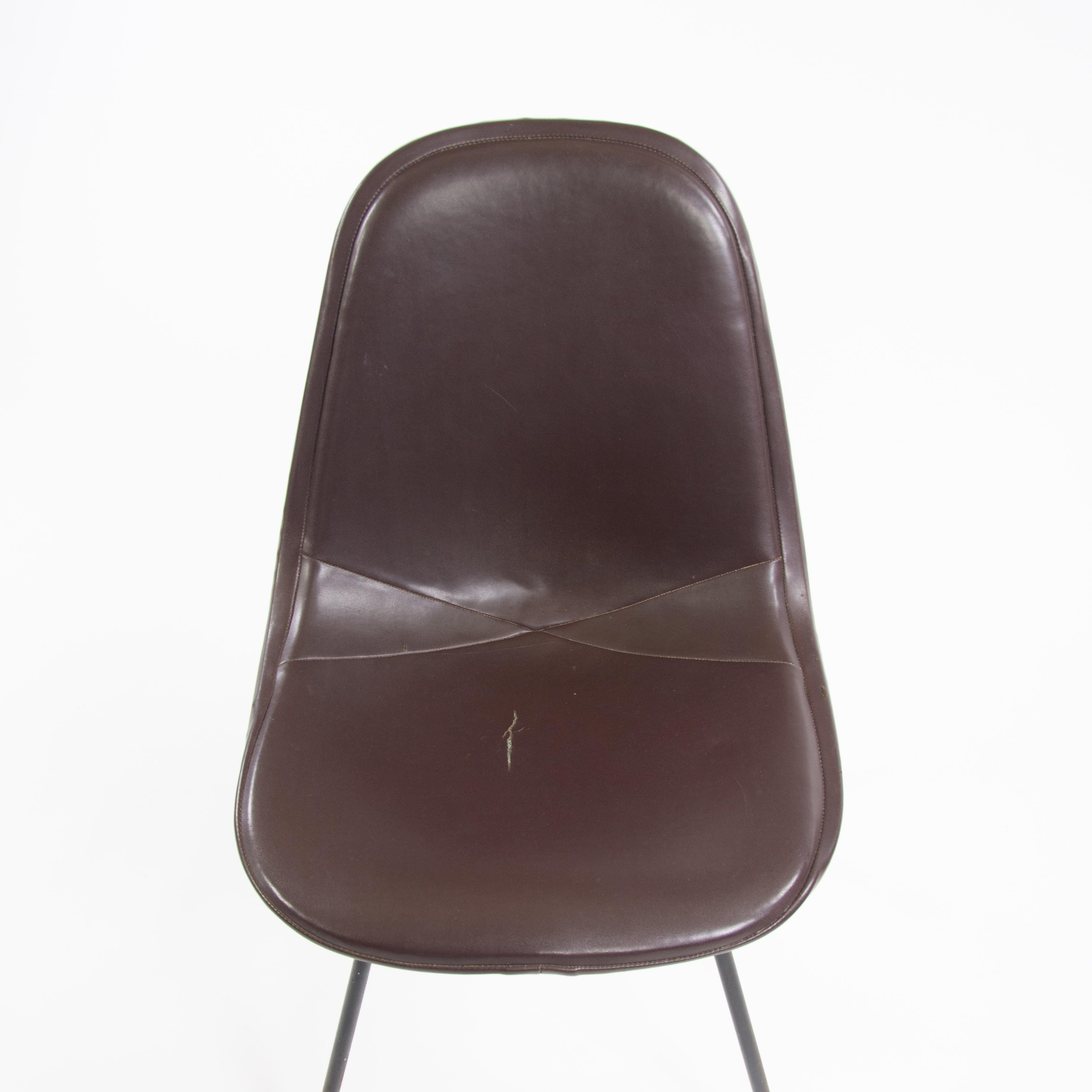 Mid-20th Century 1954 Herman Miller Eames Wire Shell Chair X Base DKX-1 Redwood Avenue Label For Sale