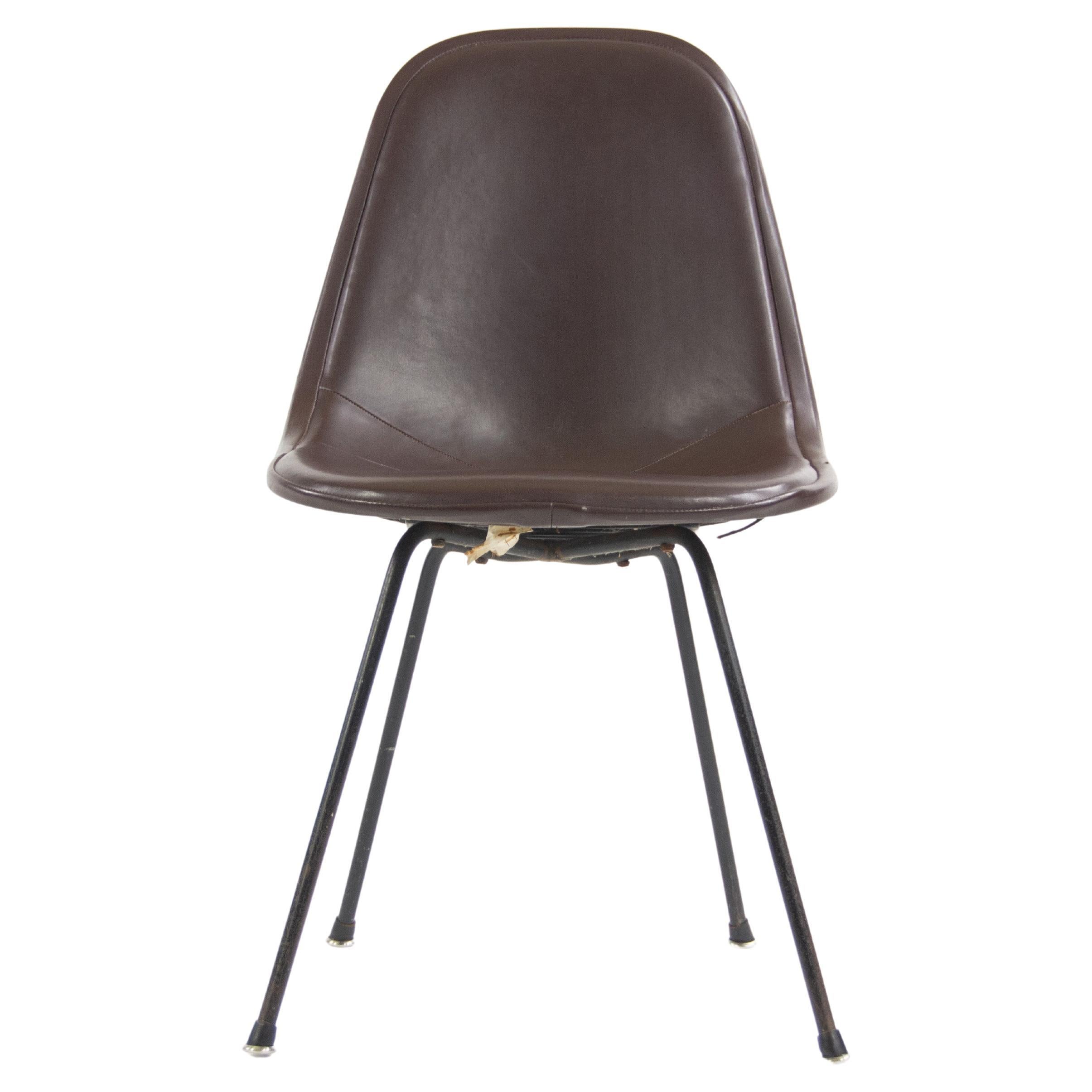 1954 Herman Miller Eames Drahtschalenstuhl X Sockel DKX-1 Redwood Avenue Label im Angebot