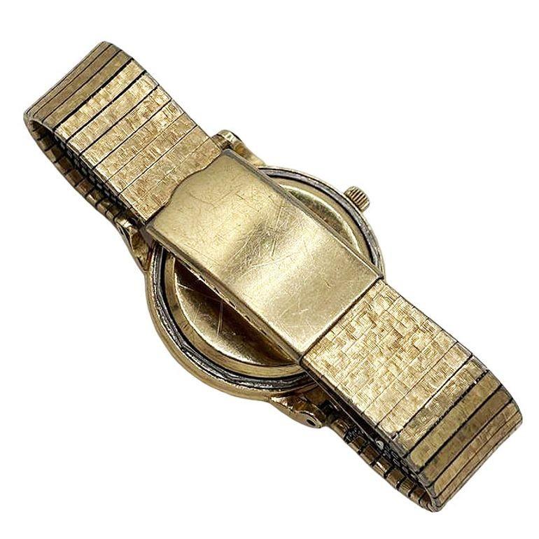 Modern 1954 Omega Automatic 14K Gold Filled Bumper mens Watch w 10K Band For Sale