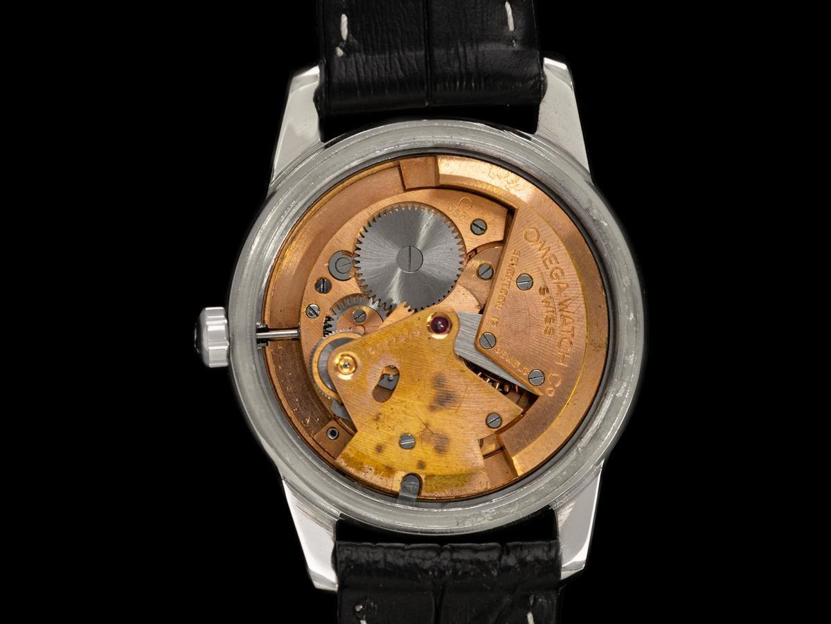 1954 Omega Seamaster Vintage Herren Kal. 354 Mid Century Uhr - Edelstahl im Angebot 4