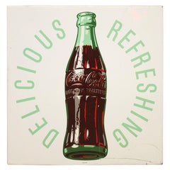 Vintage 1954 Original Coca-Cola Tin Advertising Sign