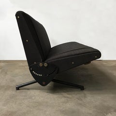 1954, Osvaldo Borsani for Tecno, D70 Daybed Sofa in Original Brown Fabric