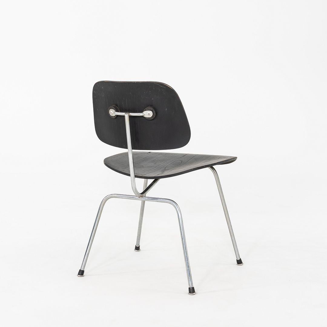 Steel 1954 Pair of Charles and Ray Eames for Herman Miller DCM Dining Chairs in Wood For Sale