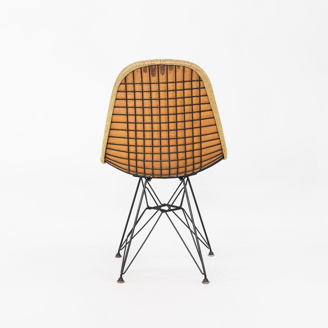 1954 Coppia di sedie Herman Miller DKR-1 di Eames con base Eiffel in Hopsack in vendita 2