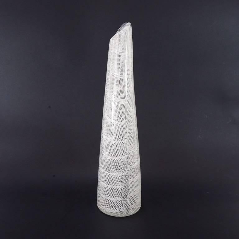1954 Paolo Venini Muranoglas-Vase der Serie „Mosaico Zanfirico“ im Zustand „Hervorragend“ im Angebot in Chisinau, MD
